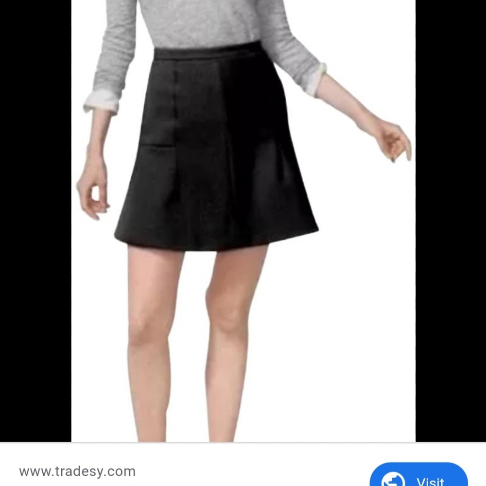 J crew double crepe fluted skirt